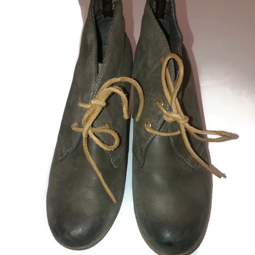 Sperry Top Sider Boots Womens Harlow Wedge Booties Brown Leather Sz 8M